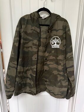 2 Towns Ciderhouse Camo Hooded Windbreaker Jacket